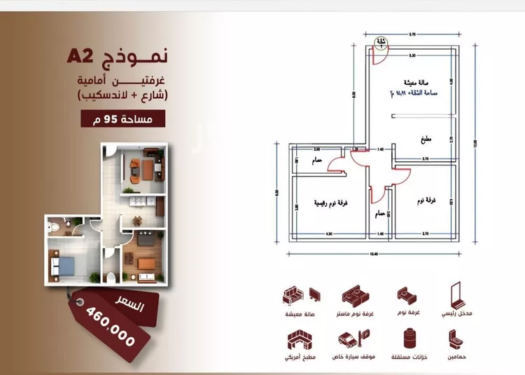شقة للبيع في شارع ابن الرومي, حي الحمراء, مدينة جدة, منطقة مكة المكرمة صورة 2