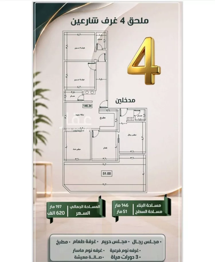 شقة للبيع في شارع الاعشي المازني, حي الصفاء, مدينة جدة, منطقة مكة المكرمة صورة 2
