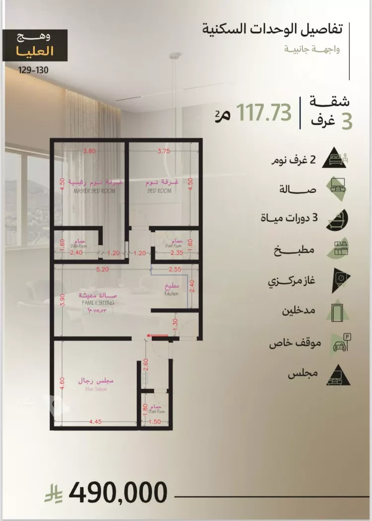 شقة للبيع في شارع ابحر الجنوبية , حي أبحر الجنوبية, مدينة جدة, منطقة مكة المكرمة 5