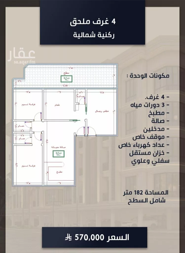 شقة للبيع في شارع الامير عبدالمجيد, حي الصواري, مدينة جدة, منطقة مكة المكرمة صورة 2