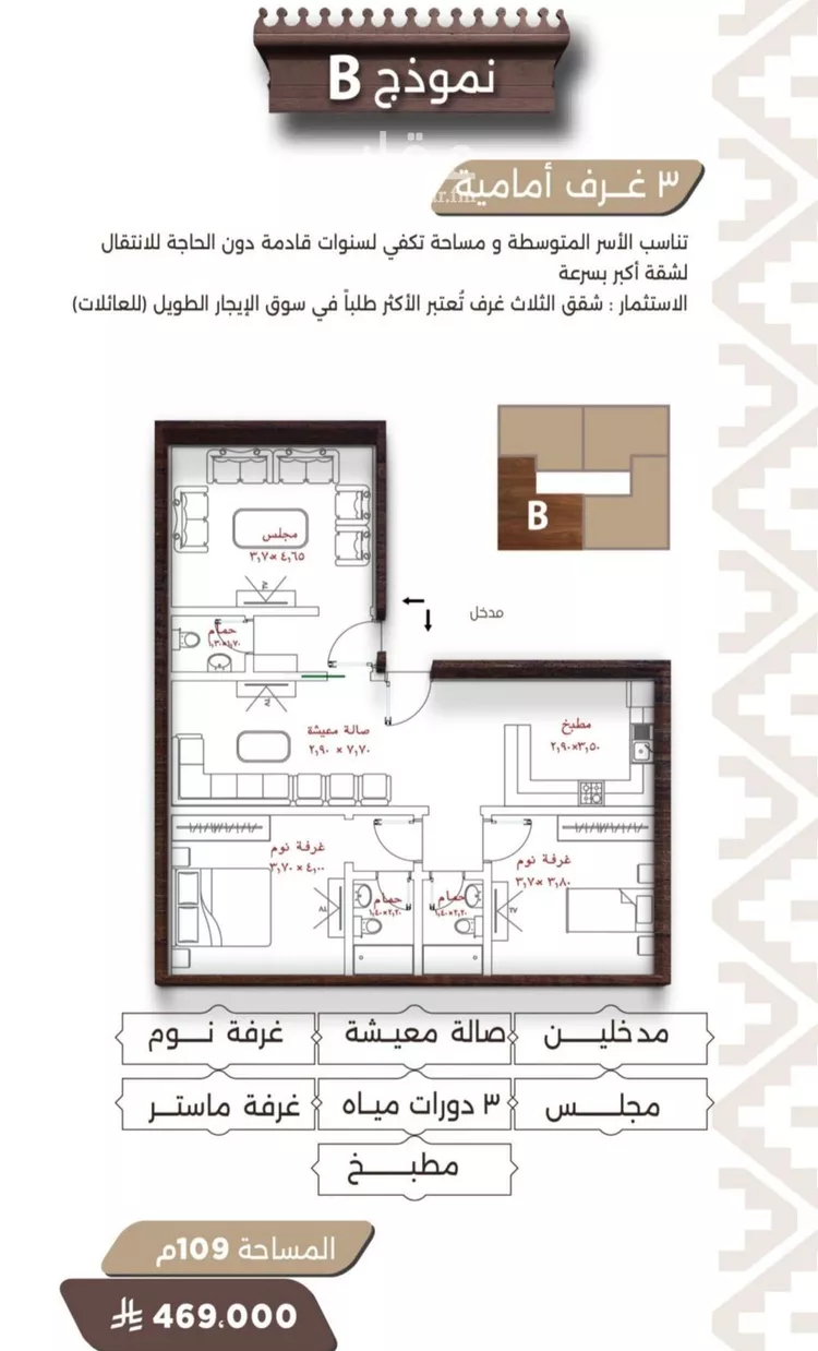 شقة للبيع في شارع اسيد بن الاخنس, حي النعيم, مدينة جدة, منطقة مكة المكرمة صورة 2