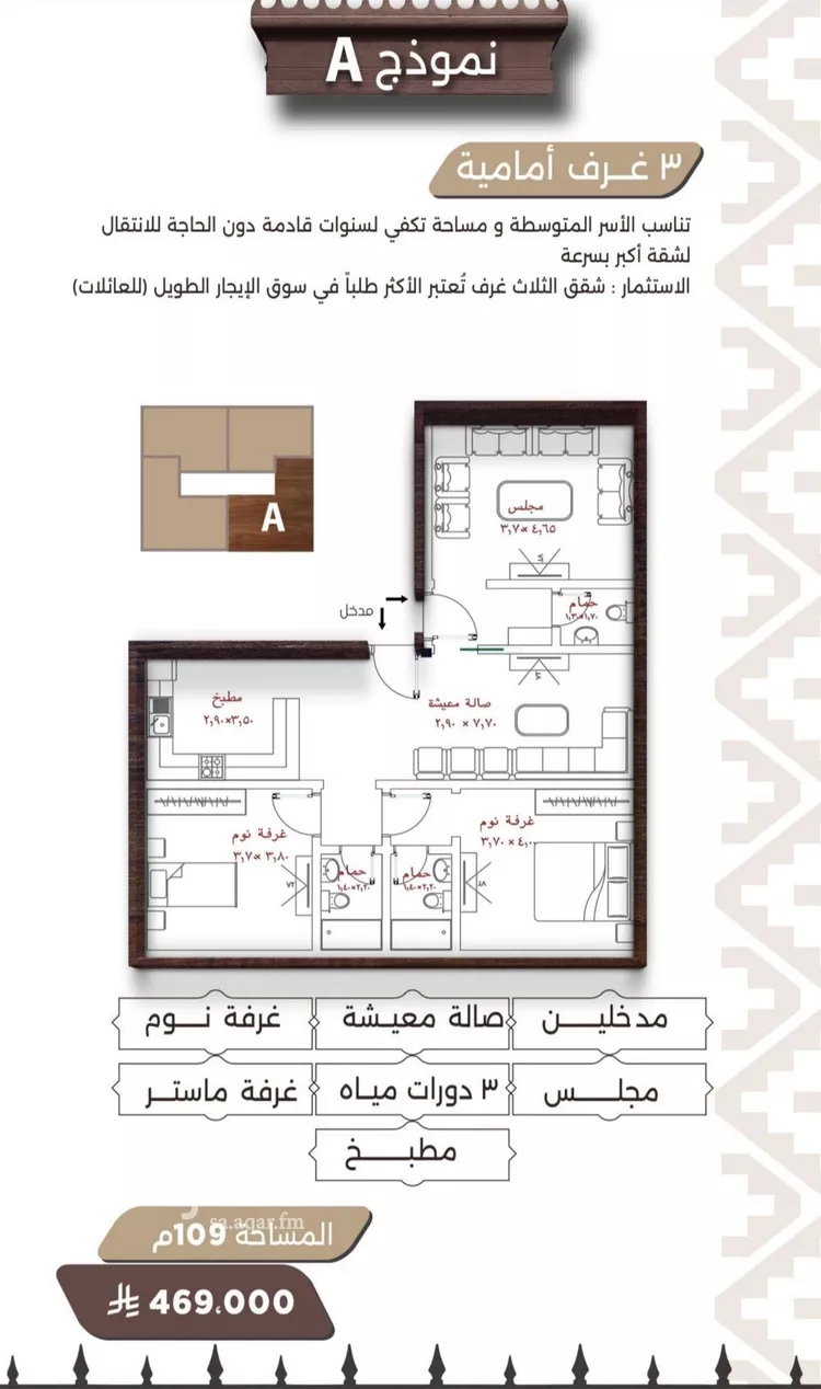 شقة للبيع في شارع اسيد بن الاخنس, حي النعيم, مدينة جدة, منطقة مكة المكرمة