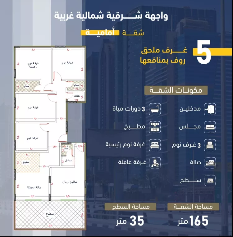 شقة للبيع في شارع انس ابن ظهير, حي النعيم, مدينة جدة, منطقة مكة المكرمة 4