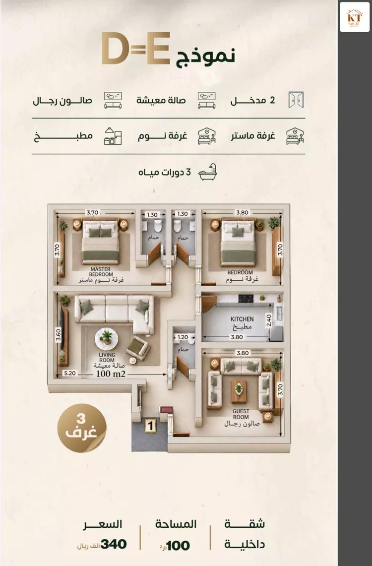 شقة للبيع في شارع إبراهيم الزماوي, حي النزهة, مدينة جدة, منطقة مكة المكرمة 5
