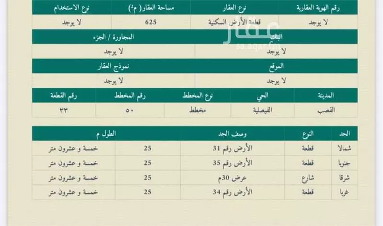 أرض للبيع في شارع حراء ، القصب ، شقراء