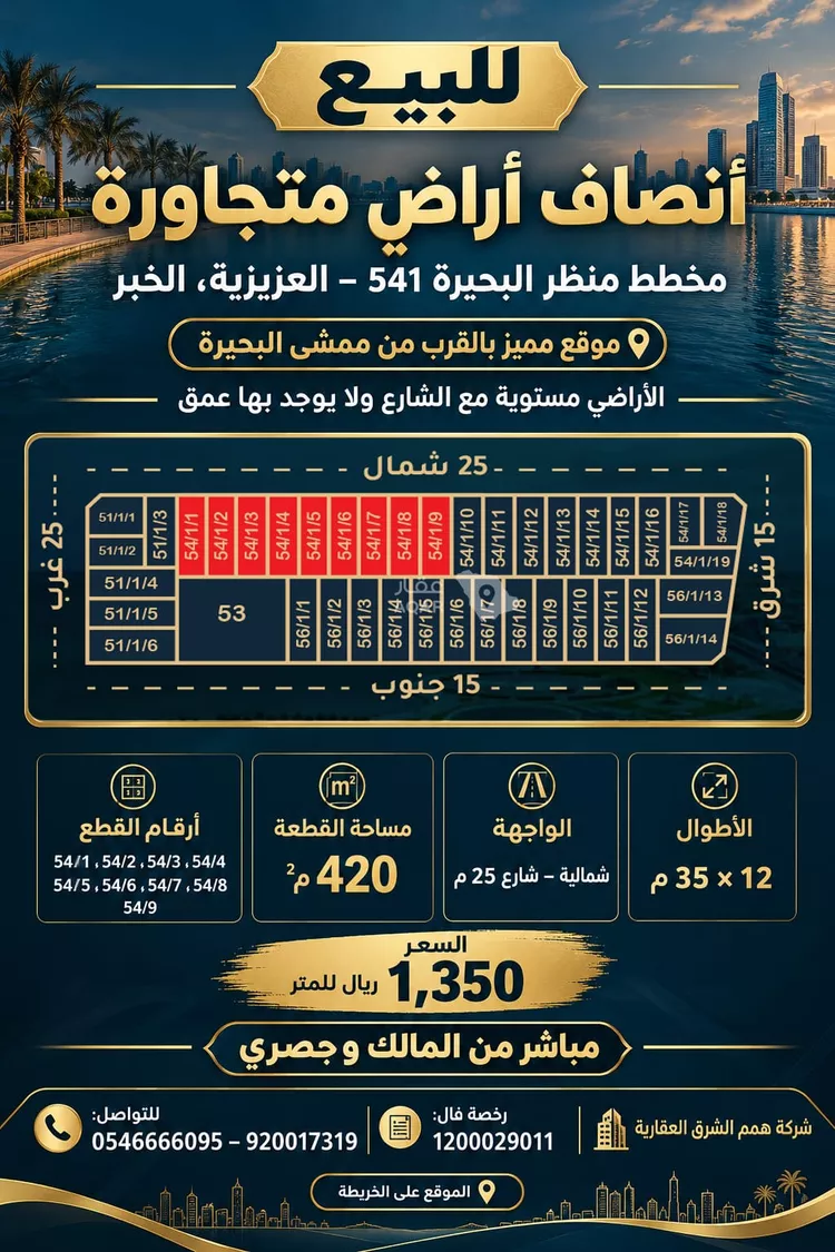 أرض للبيع في شارع 10ا, حي الشفاء, مدينة الخبر, المنطقة الشرقية