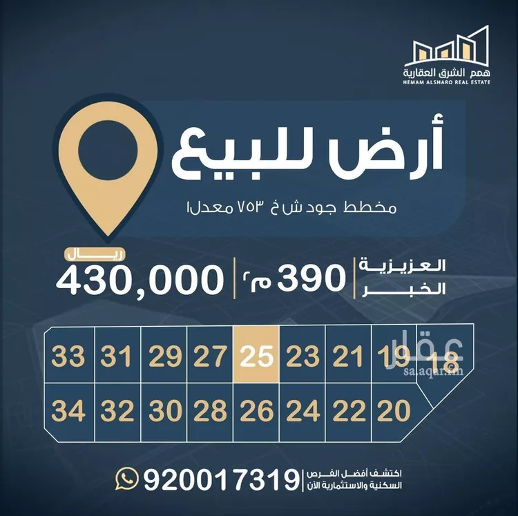 أرض للبيع في شارع 00س, حي اللؤلؤ, مدينة الخبر, المنطقة الشرقية
