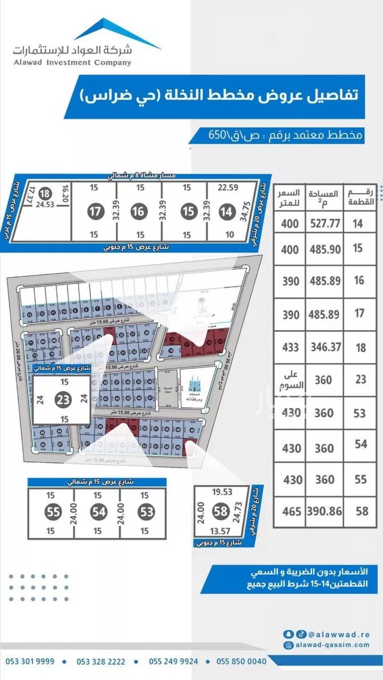 أرض للبيع في حي البصر3, مدينة البصر, منطقة القصيم صورة 2