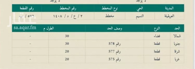 أرض للبيع في شارع مجمع الانصاري, حي النسيم, مدينة العويقيله, منطقة الحدود الشماليه صورة 2