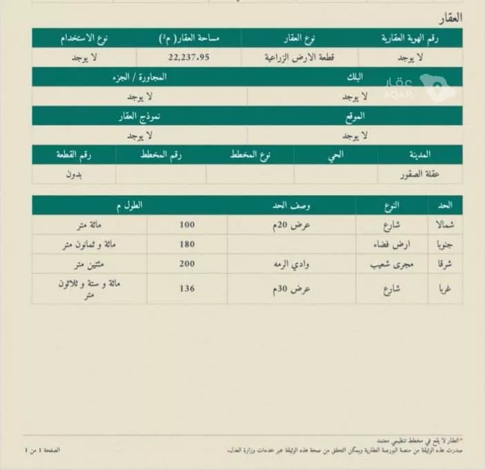 مزرعة للبيع في شارع بدون اسم , حي الريان, مدينة عقلة الصقور, منطقة القصيم 2