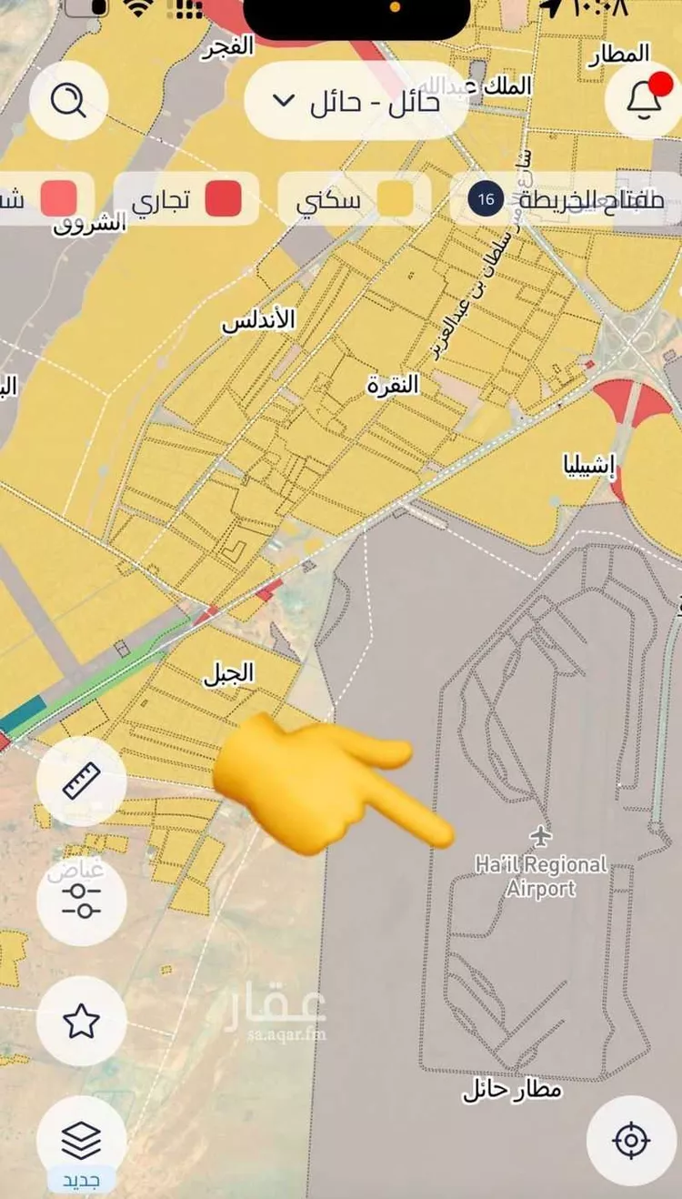 أرض للبيع في شارع عوض داحش عوض العمري, حي نقرة قفار, مدينة حائل, منطقة حائل صورة 2