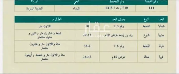 أرض للبيع في شارع زيد بن زمعة القرشي, حي السلام, مدينة المدينة المنورة, منطقة المدينة المنورة