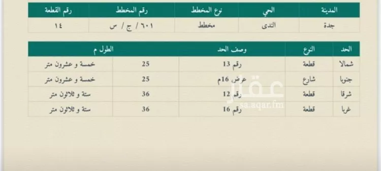 أرض للبيع في حي الندى, مدينة جدة, منطقة مكة المكرمة
