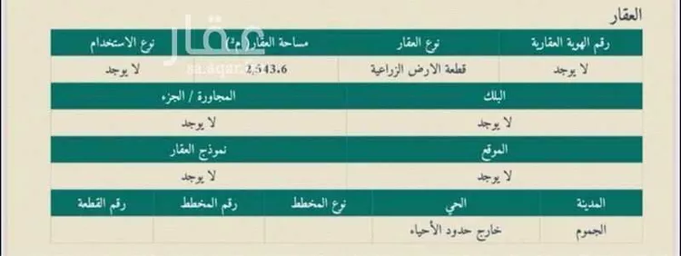 أرض للبيع في شارع غير مسمى, حي ام هشيم, مدينة ام هشيم, منطقة مكة المكرمة