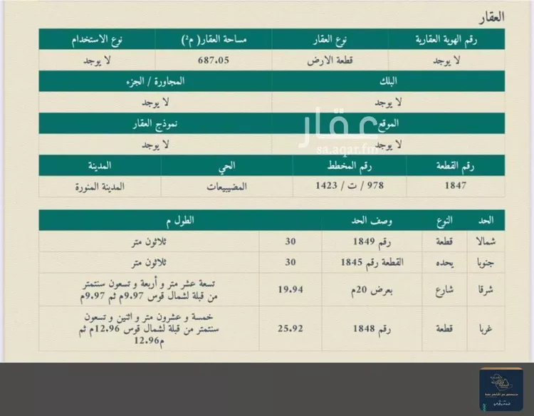 أرض للبيع في شارع عبدالرحمن المقرئ, حي الصويدرة, مدينة المدينة المنورة, منطقة المدينة المنورة صورة 2