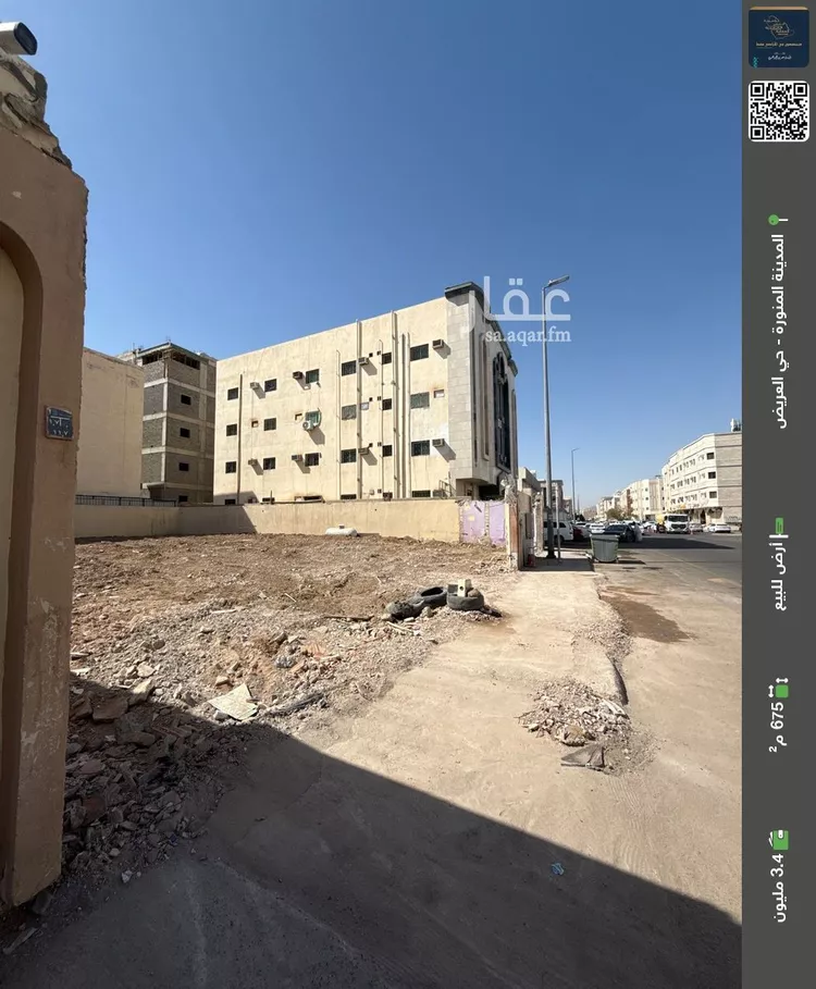 أرض للبيع في شارع خوات ابن جبير الانصاري, حي العريض, مدينة المدينه المنوره, منطقة المدينة المنورة