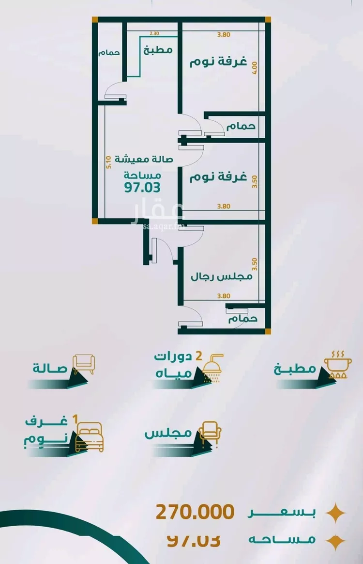 شقة للبيع في شارع غير مسمى, حي مريخ, مدينة جدة, منطقة مكة المكرمة صورة 2