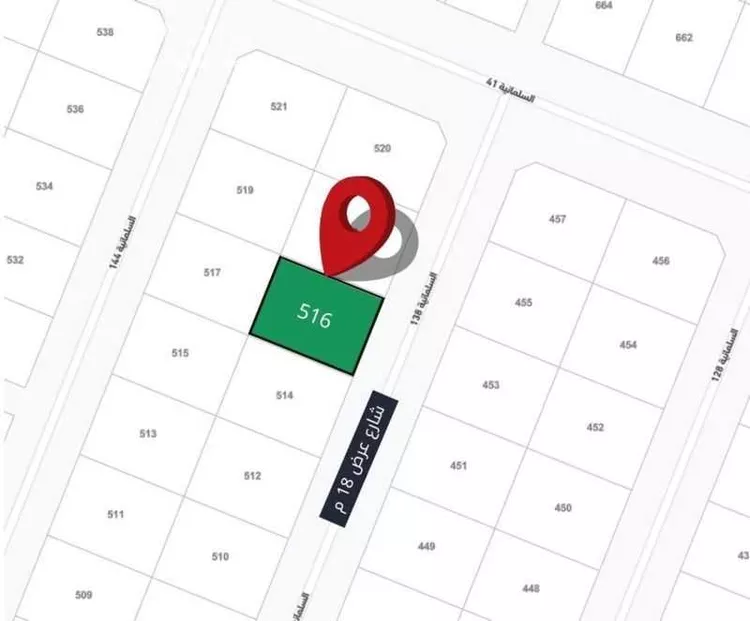 أرض للبيع في شارع السلمانية 138, حي حي هجرة السليمانية, مدينة حفر الباطن, المنطقة الشرقية