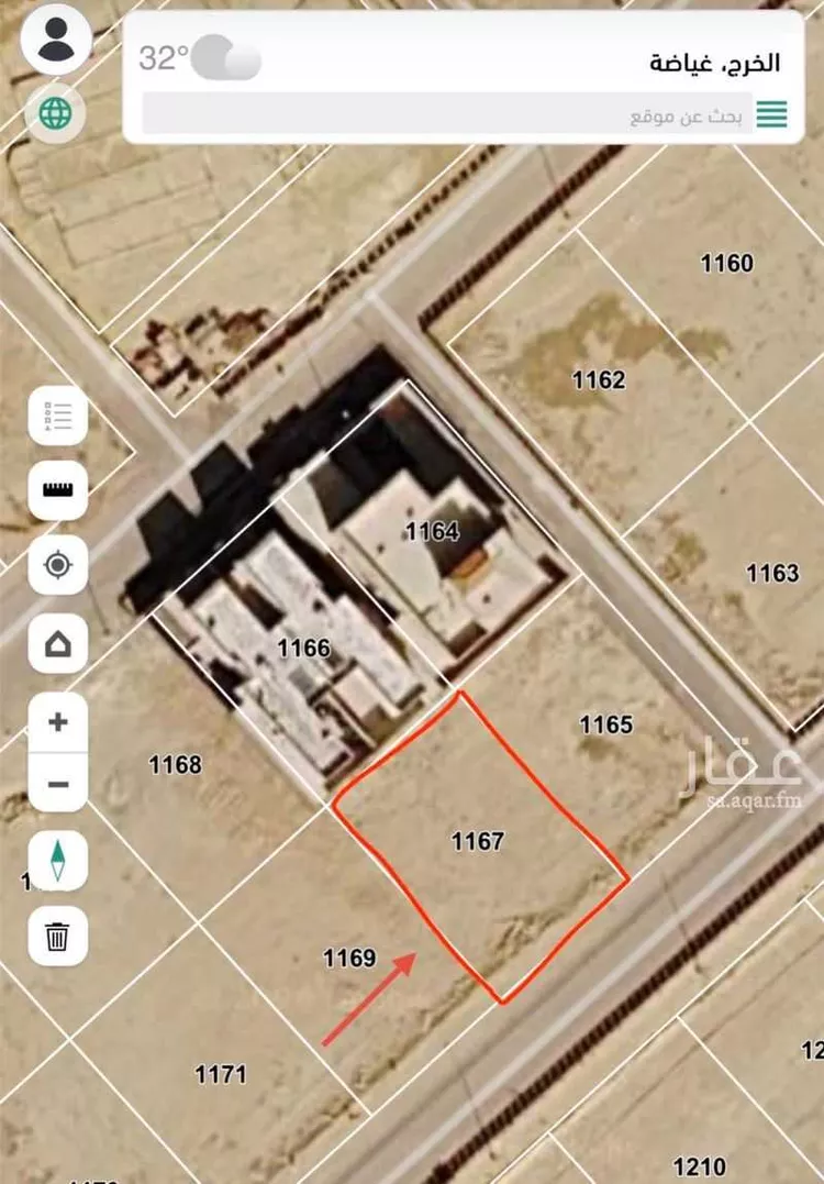 أرض للبيع في شارع العجلي, حي غياضة, مدينة الخرج, منطقة الرياض