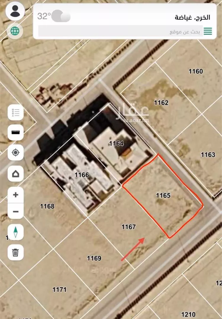 أرض للبيع في شارع العجلي, حي غياضة, مدينة الخرج, منطقة الرياض صورة 2