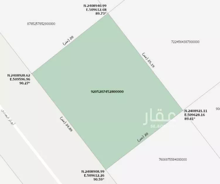 أرض للبيع في شارع ابوبكر البغدادي, حي الياقوت, مدينة جدة, منطقة مكة المكرمة