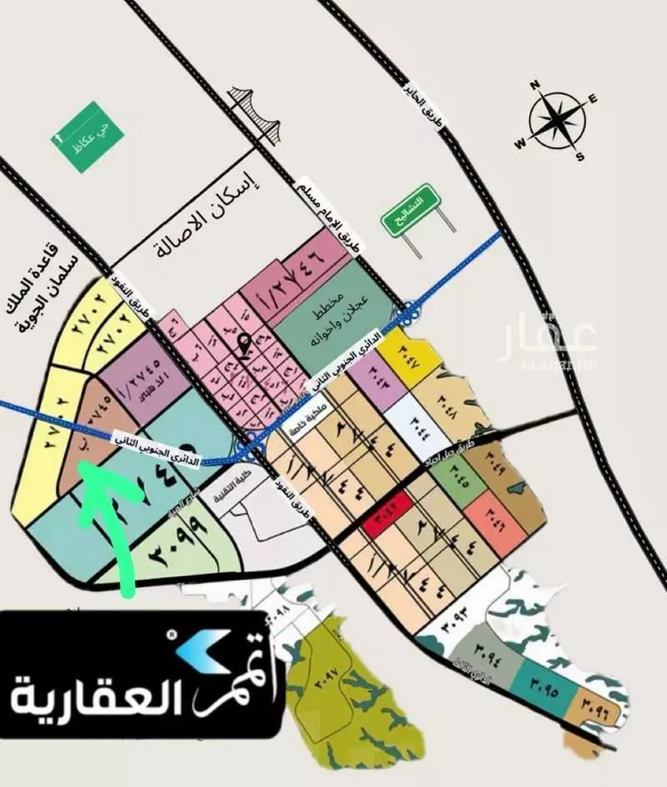 أرض للبيع في حي عريض, مدينة الرياض, منطقة الرياض صورة 2