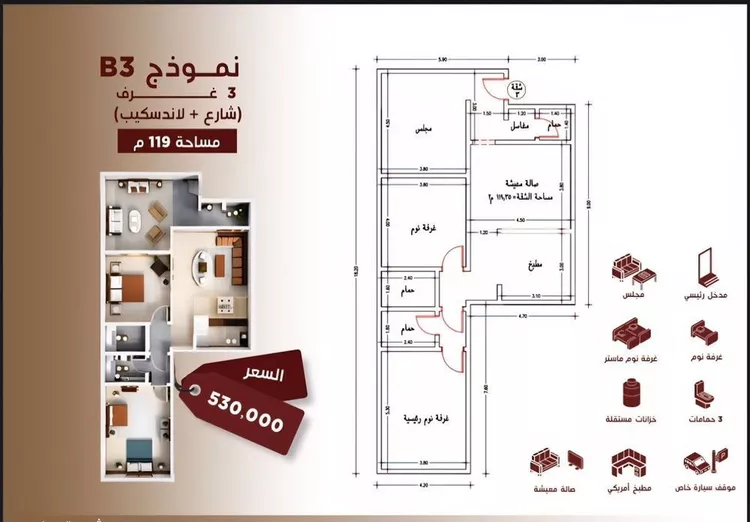 شقة للبيع في شارع ابن الرومي, حي الحمراء, مدينة جدة, منطقة مكة المكرمة صورة 4