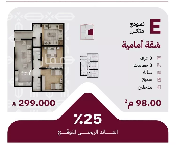 شقة للبيع في شارع عثمان ابن عوف, حي الريان, مدينة جدة, منطقة مكة المكرمة