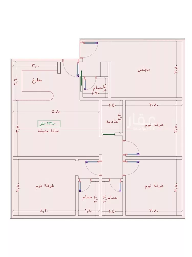 شقة للبيع في شارع السامر, حي الواحة, مدينة جدة, منطقة مكة المكرمة