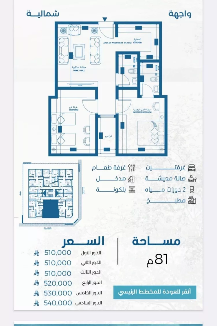 شقة للبيع في شارع الوطن الاكبر, حي الرويس, مدينة جدة, منطقة مكة المكرمة صورة 3