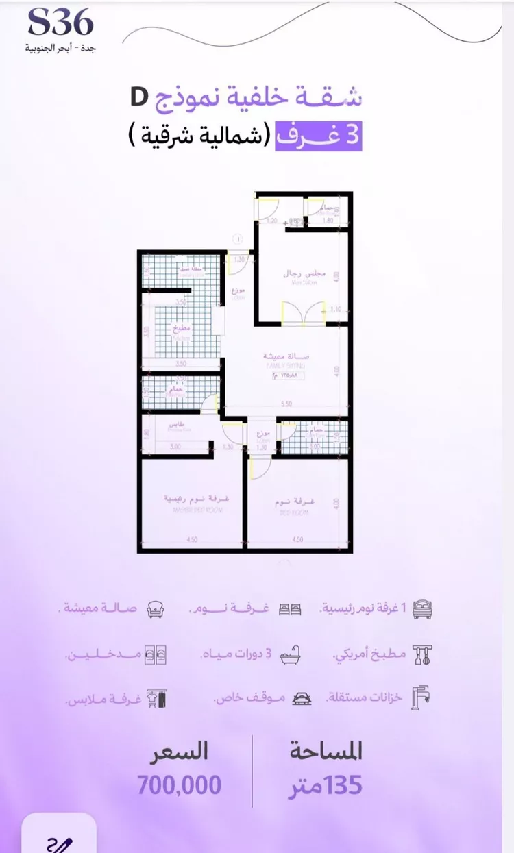 شقة للبيع في حي أبحر الجنوبية, مدينة جدة, منطقة مكة المكرمة صورة 2