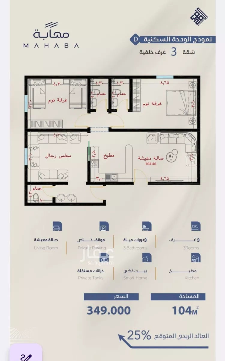 شقة للبيع في شارع شقرون المغراوي, حي الياقوت, مدينة جدة, منطقة مكة المكرمة صورة 2
