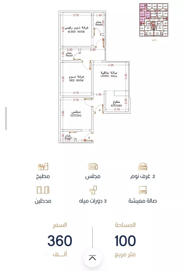 شقة للبيع في شارع أبي الغنائم الحسيني, حي الربوة, مدينة جدة, منطقة مكة المكرمة
