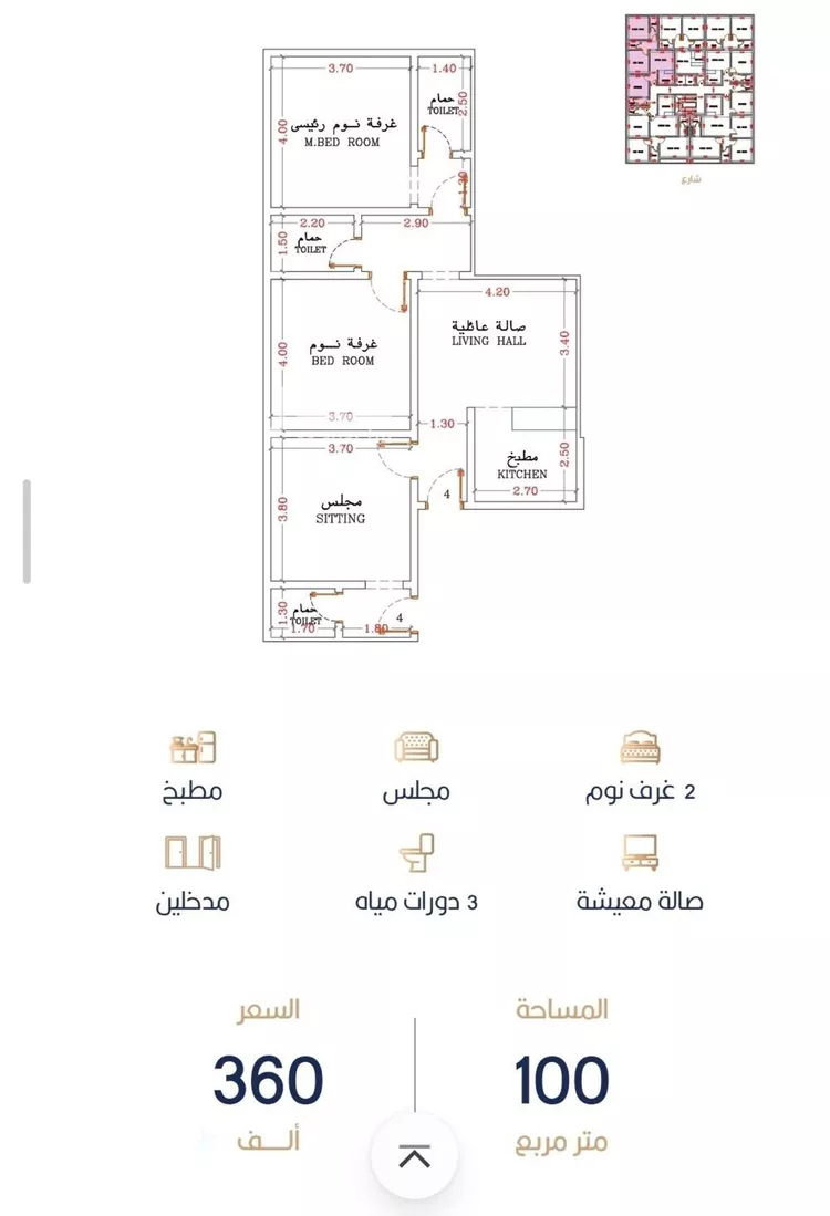 شقة للبيع في شارع أبي الغنائم الحسيني, حي الربوة, مدينة جدة, منطقة مكة المكرمة