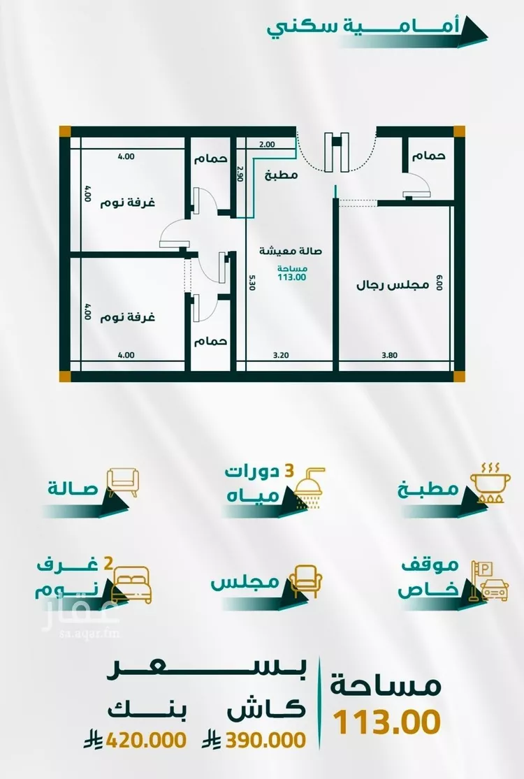 شقة للبيع في شارع ابو ذر الغفاري, حي الفيحاء, مدينة جدة, منطقة مكة المكرمة