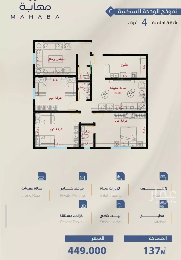Apartment for Sale in Jeddah Al Yaqout