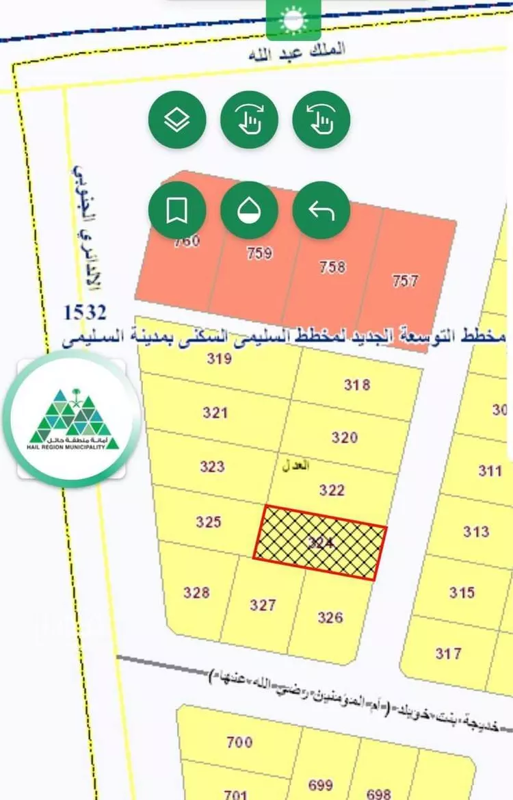 أرض للبيع في حي العدل, مدينة السليمي, منطقة حائل صورة 2