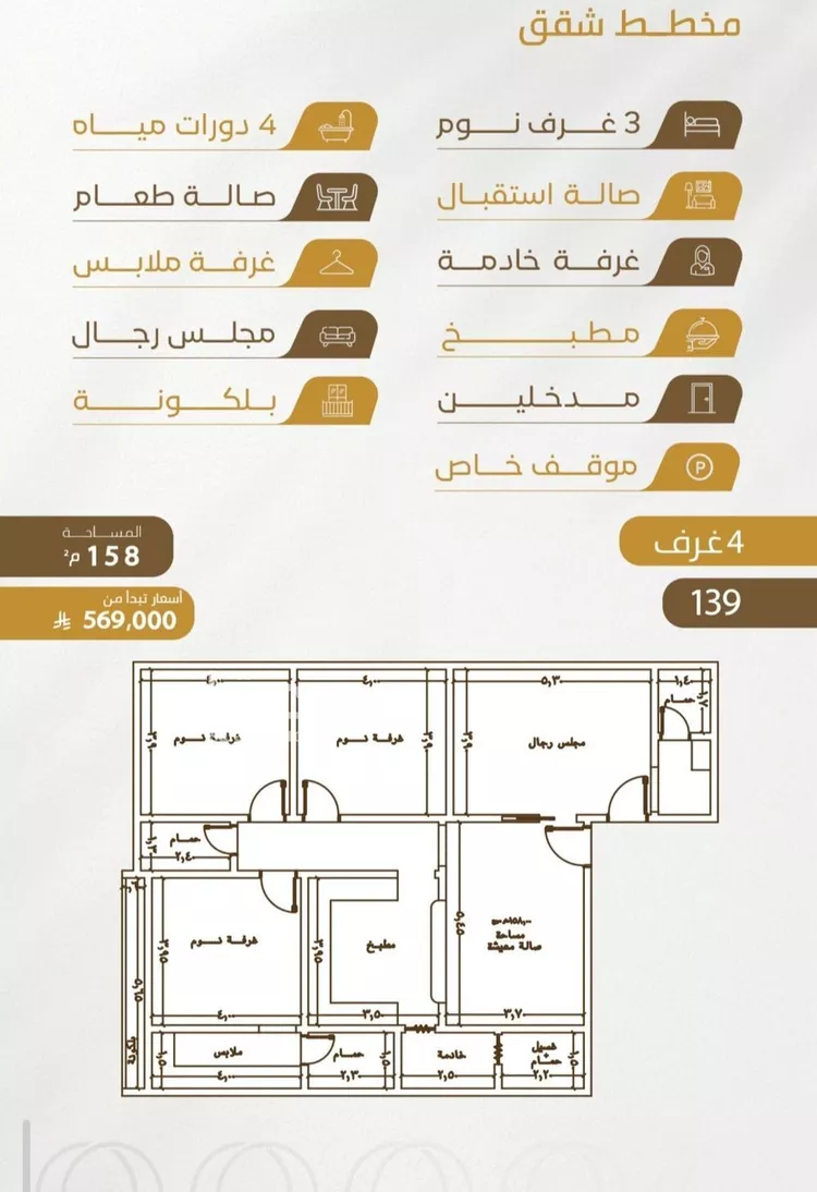 شقة للبيع في شارع عبدالله سليمان الفرعي, حي الورود, مدينة جدة, منطقة مكة المكرمة 6
