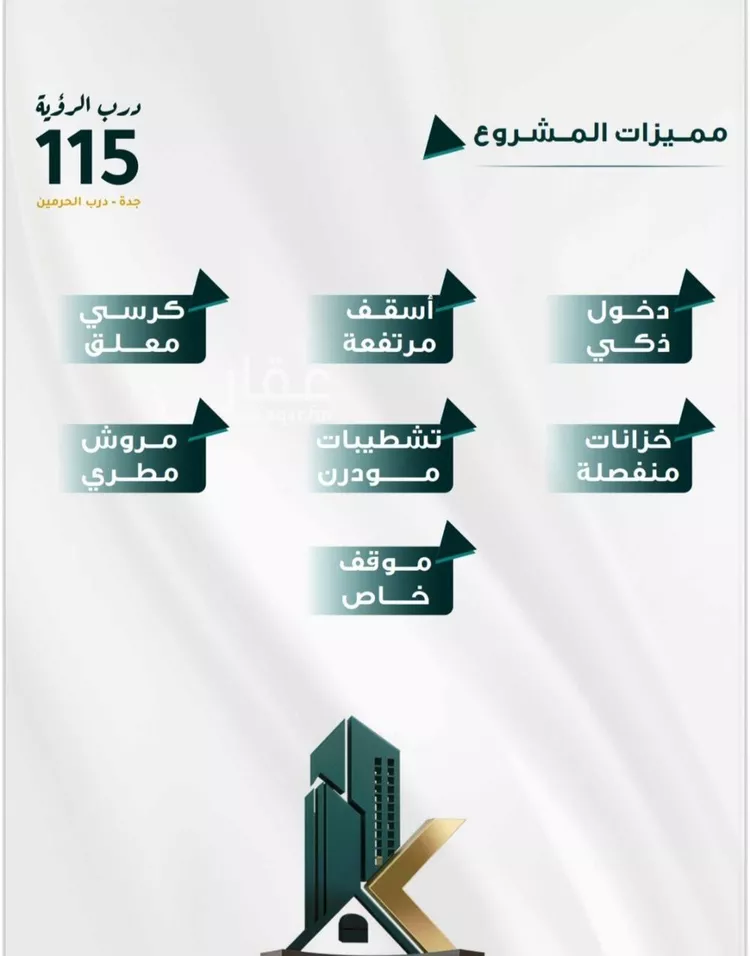 شقة للبيع في شارع ابو ذر الغفاري, حي الفيحاء, مدينة جدة, منطقة مكة المكرمة صورة 3