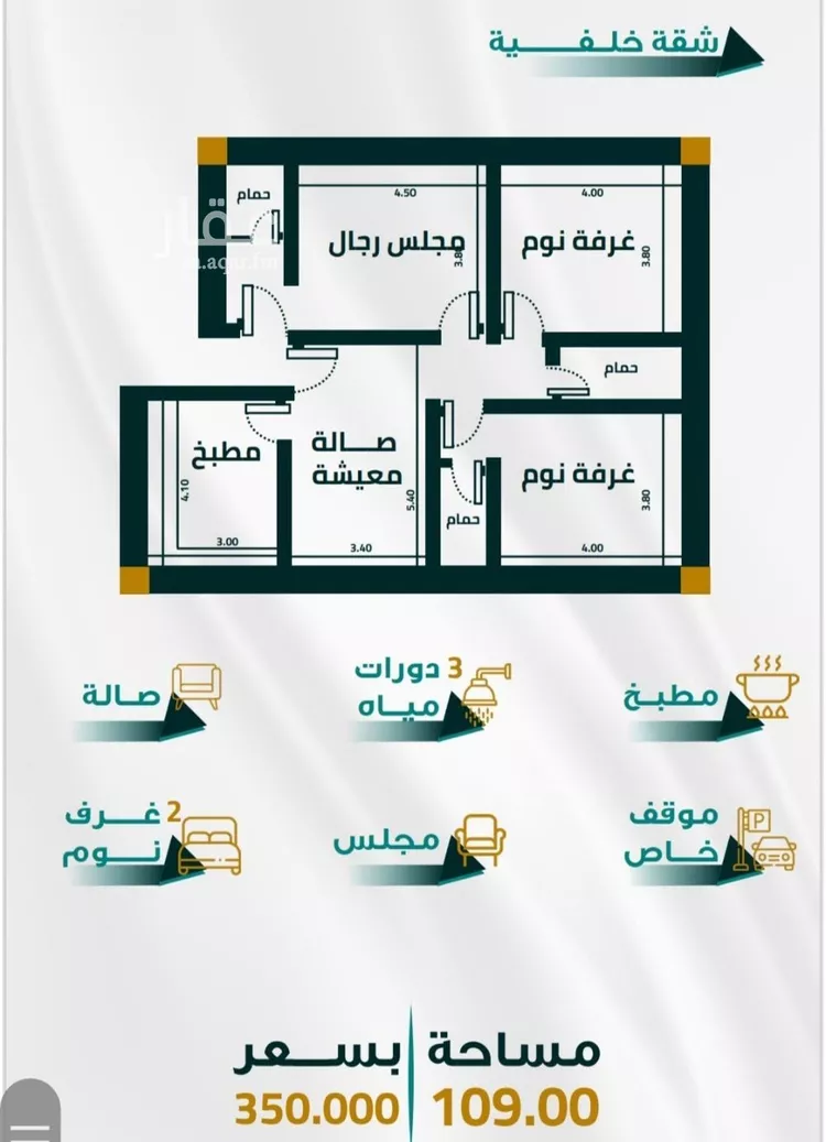 شقة للبيع في شارع ابو ذر الغفاري, حي الفيحاء, مدينة جدة, منطقة مكة المكرمة صورة 4