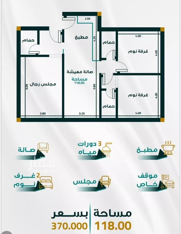 شقة للبيع في شارع البهاء محمد ابن القاضي, حي الفيحاء, مدينة جدة, منطقة مكة المكرمة صورة 2