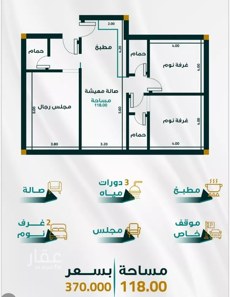 شقة للبيع في شارع البهاء محمد ابن القاضي, حي الفيحاء, مدينة جدة, منطقة مكة المكرمة 6