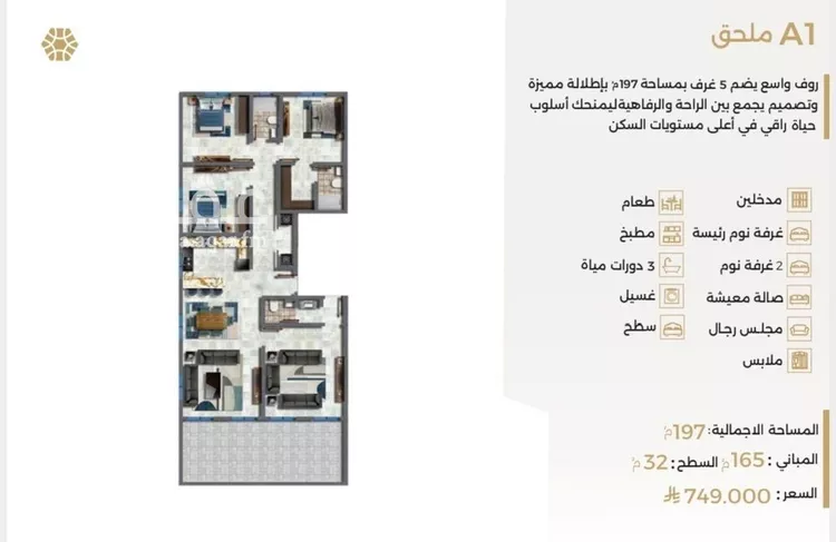 شقة للبيع في شارع ابو سفيان مدلوك, حي النعيم, مدينة جدة, منطقة مكة المكرمة