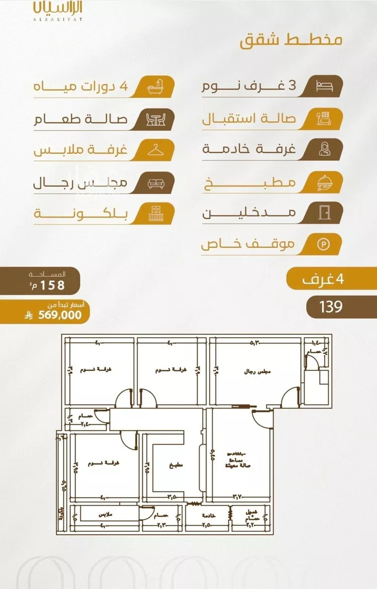 Apartment for Sale in Jeddah Al Wurud