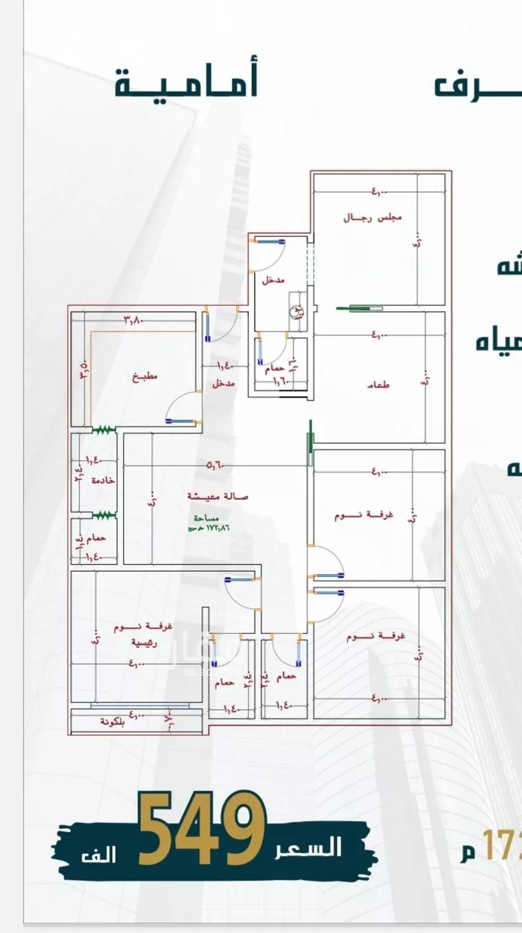 شقة للبيع في شارع الامير عبدالمجيد, حي الصواري, مدينة جدة, منطقة مكة المكرمة صورة 2