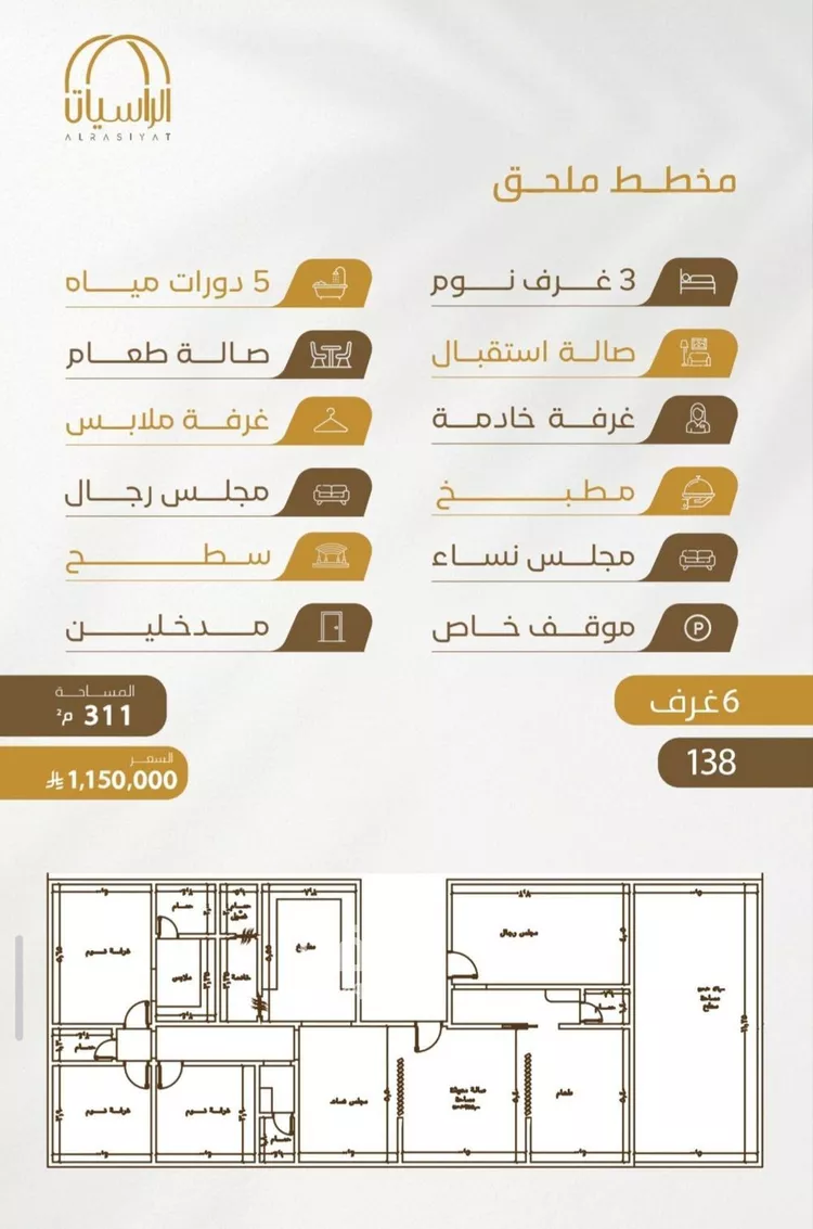 شقة للبيع في شارع عبدالله سليمان الفرعي, حي الورود, مدينة جدة, منطقة مكة المكرمة