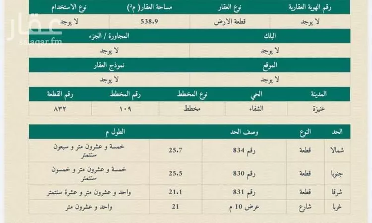 Land for Sale in Unayzah Ash Shifa صورة 2