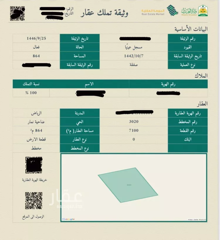 أرض للبيع في حي ضاحية نمار, مدينة الرياض, منطقة الرياض صورة 2