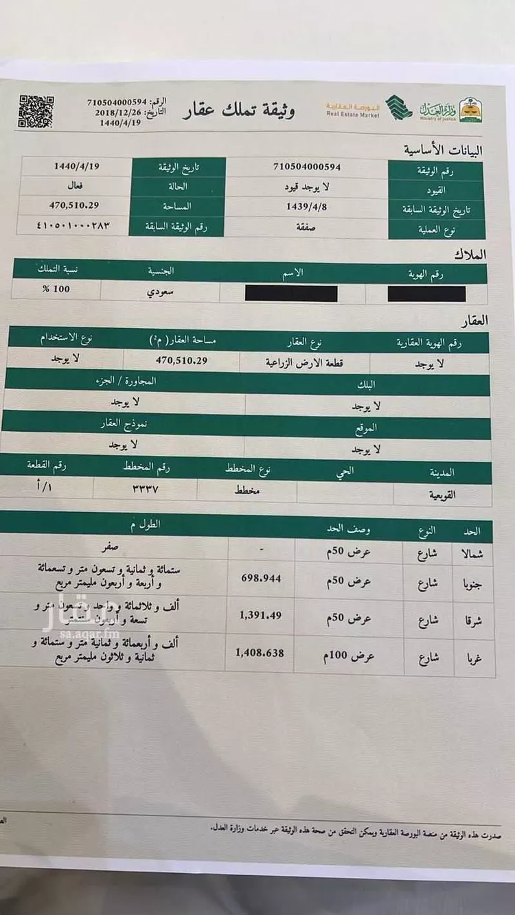 Land for Sale in Al Quwaiiyah As Sinaiyah