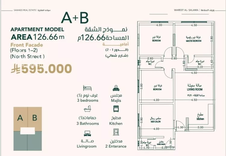 شقة للبيع في شارع علي افندي جميل, حي السلامة, مدينة جدة, منطقة مكة المكرمة صورة 2